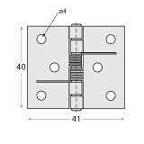Zawias splatany ze sprężyną - złoty 4 szt - ZSS DMX - 2