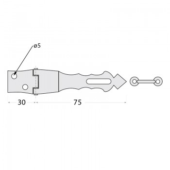 copy of Zawias splatany ze sprężyną - złoty 4 szt - ZSS DMX - 2