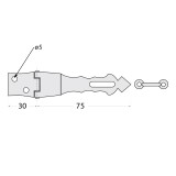 copy of Zawias splatany ze sprężyną - złoty 4 szt - ZSS DMX - 2