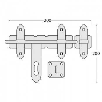 copy of Zawias splatany ze sprężyną - złoty 4 szt - ZSS DMX - 2