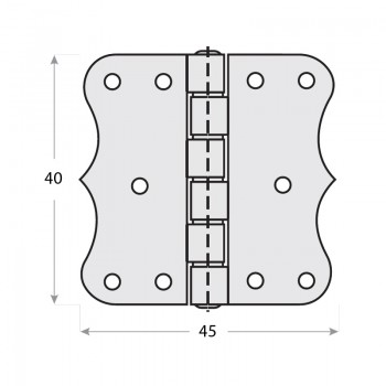 copy of Zawias splatany ze sprężyną - złoty 4 szt - ZSS DMX - 2