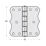 copy of Zawias splatany ze sprężyną - złoty 4 szt - ZSS DMX - 2