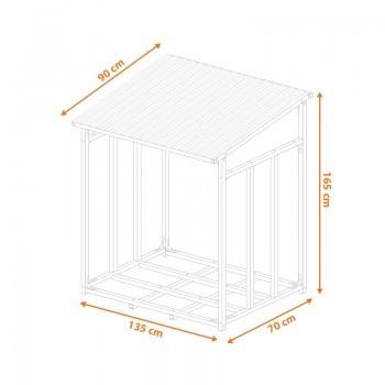 copy of Stojak na drewno kominkowe 42x37x68 - Druri Grindi - 8