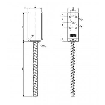 Stützenfuß PSL - leicht Typ U GRUNDLINE - 2