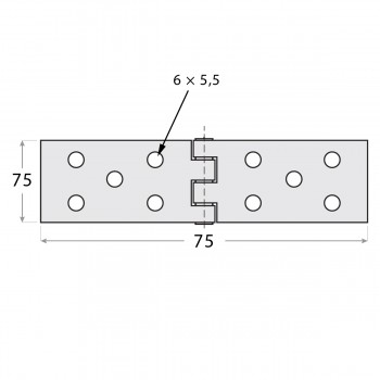 Zawias budowlany - Z - 2 szt DMX - 2