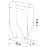 copy of Szklarnia ogrodowa Crocus II 70x50x158 - 4-półkowa Grindi - 9