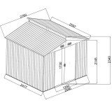 copy of Skrzynia ogrodowa metalowa 400l - 130x61x62 - Orto Grindi - 9