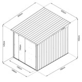 copy of Skrzynia ogrodowa metalowa 400l - 130x61x62 - Orto Grindi - 9