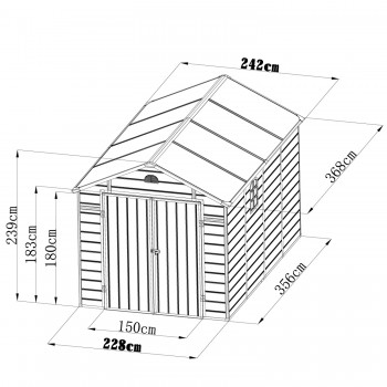copy of Skrzynia ogrodowa metalowa 400l - 130x61x62 - Orto Grindi - 10