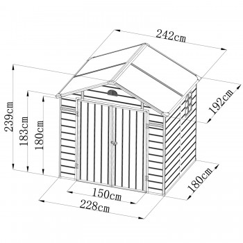 copy of Skrzynia ogrodowa metalowa 400l - 130x61x62 - Orto Grindi - 9