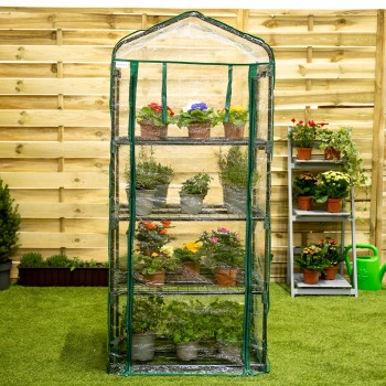 copy of Szklarnia ogrodowa Crocus II 70x50x158 - 4-półkowa Grindi - 2