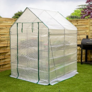 copy of Szklarnia ogrodowa Crocus II 70x50x158 - 4-półkowa Grindi - 8