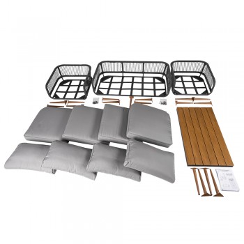 copy of Zestaw mebli ogrodowych szary - Paga I Grindi - 14