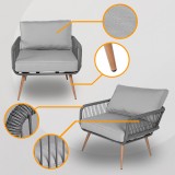 copy of Zestaw mebli ogrodowych szary - Paga I Grindi - 5