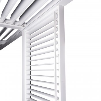 Ścianka żaluzjowa panel do pergoli Kea - biała Grindi - 5