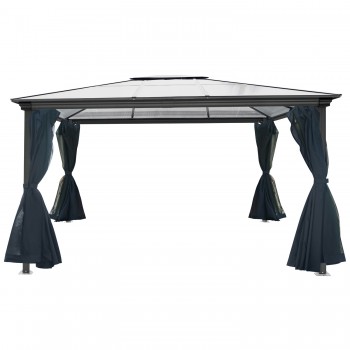 Zasłona do altany ogrodowej Libra II - szara GRINDI IN THE GARDEN - 4