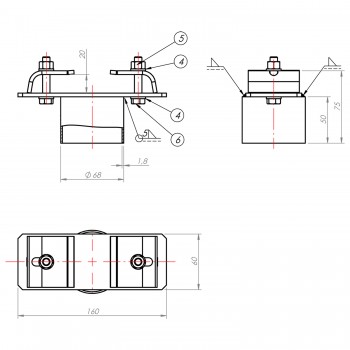 copy of Adapter do podstaw słupa 69x30x2,0 - PWOM 1 GRUNDLINE - 2