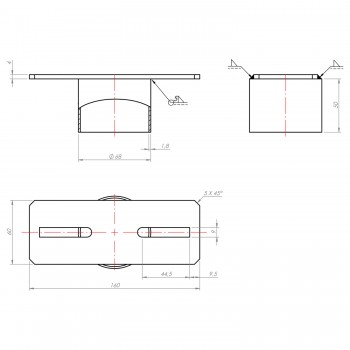 copy of Adapter do podstaw słupa 69x30x2,0 - PWOM 1 GRUNDLINE - 2