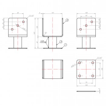 copy of Stützenfuß PS - Typ U GRUNDLINE - 2
