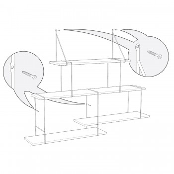 copy of Półka wisząca LOFT komplet 400/345/300 - FWL 1 Domax Home - 10