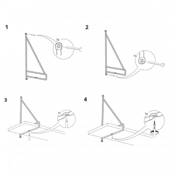 copy of Półka wisząca LOFT komplet 400/345/300 - FWL 1 Domax Home - 7