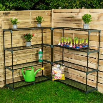 copy of Szklarnia ogrodowa Crocus II 70x50x158 - 4-półkowa GRINDI IN THE GARDEN - 2