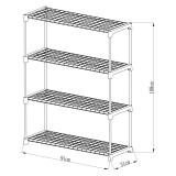 copy of Szklarnia ogrodowa Crocus II 70x50x158 - 4-półkowa GRINDI IN THE GARDEN - 9