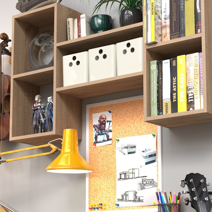 Regał wiszący modułowy na książki - FTS 1 Domax Home - 7