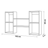 Regał wiszący modułowy na książki - FTS 1 Domax Home - 8