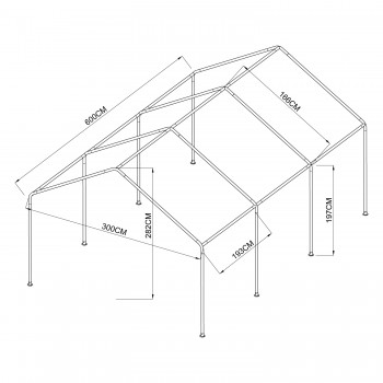 copy of Namiot garażowy PE 300x400x274 szary - NG 1 GRINDI IN THE GARDEN - 9