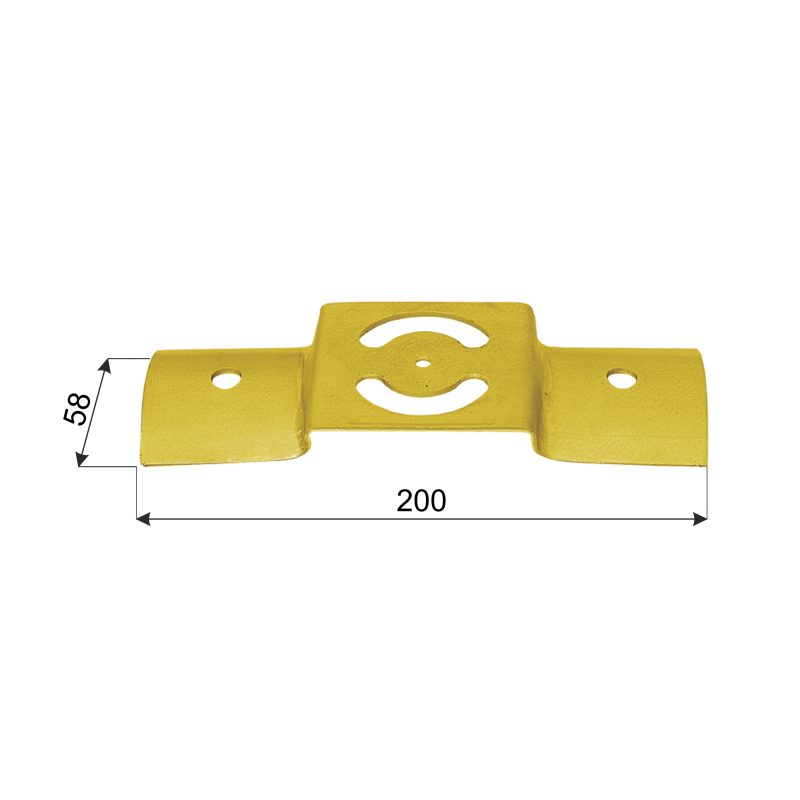 Zaun-Riegelbeschlag - LBO 200x58x2,5 DMX - 3