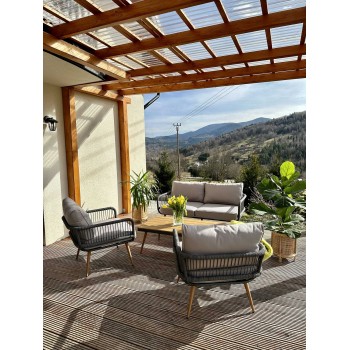 copy of Zestaw mebli ogrodowych szary - Paga I Grindi - 2