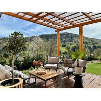 copy of Zestaw mebli ogrodowych szary - Paga I Grindi - 3