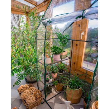 copy of Szklarnia ogrodowa Crocus II 70x50x158 - 4-półkowa Grindi - 3