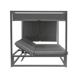 Pergola leżak ogrodowy z zadaszeniem - Werula I - 195x195x195 szara GRINDI IN THE GARDEN - 5