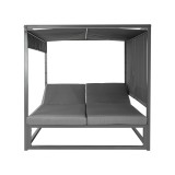 Pergola leżak ogrodowy z zadaszeniem - Werula I - 195x195x195 szara GRINDI IN THE GARDEN - 6