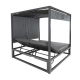 Pergola leżak ogrodowy z zadaszeniem - Werula I - 195x195x195 szara GRINDI IN THE GARDEN - 7