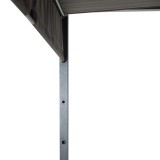 Pergola leżak ogrodowy z zadaszeniem - Werula I - 195x195x195 szara GRINDI IN THE GARDEN - 9