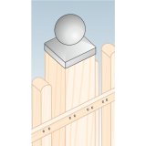 Pfostenkappe mit Kugel - DKK 70x70x1,0 DMX - 4
