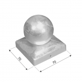 Pfostenkappe mit Kugel - DKK 70x70x1,0 DMX - 2