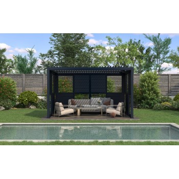 copy of Ścianka żaluzjowa panel do pergoli Kea - biała GRINDI IN THE GARDEN - 5