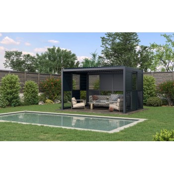 copy of Ścianka żaluzjowa panel do pergoli Kea - biała GRINDI IN THE GARDEN - 4