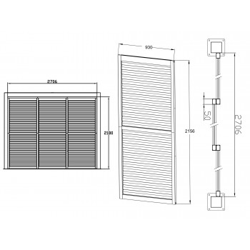 copy of Ścianka żaluzjowa panel do pergoli Kea - biała GRINDI IN THE GARDEN - 14