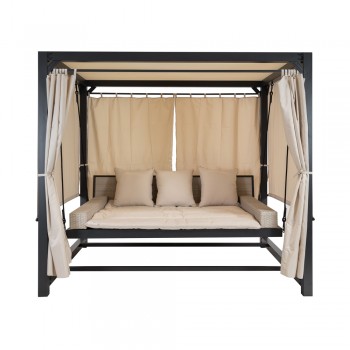 copy of Pergola leżak ogrodowy z zadaszeniem - Werula I - 195x195x195 szara GRINDI IN THE GARDEN - 2