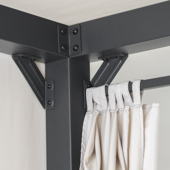 copy of Pergola leżak ogrodowy z zadaszeniem - Werula I - 195x195x195 szara GRINDI IN THE GARDEN - 5