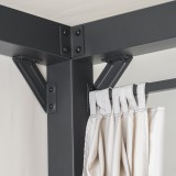 copy of Pergola leżak ogrodowy z zadaszeniem - Werula I - 195x195x195 szara GRINDI IN THE GARDEN - 5