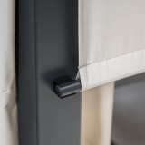 copy of Pergola leżak ogrodowy z zadaszeniem - Werula I - 195x195x195 szara GRINDI IN THE GARDEN - 9