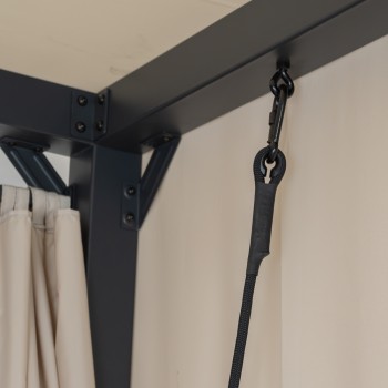 copy of Pergola leżak ogrodowy z zadaszeniem - Werula I - 195x195x195 szara GRINDI IN THE GARDEN - 10