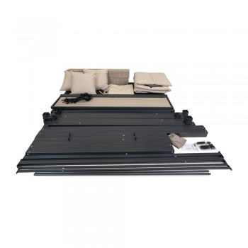 copy of Pergola leżak ogrodowy z zadaszeniem - Werula I - 195x195x195 szara GRINDI IN THE GARDEN - 11