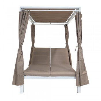 copy of Pergola leżak ogrodowy z zadaszeniem - Werula I - 195x195x195 szara GRINDI IN THE GARDEN - 2